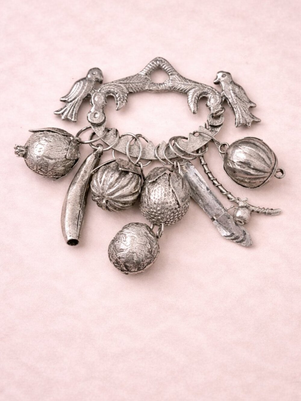 Vintage Penca de Balangandan Amulet Pendant Afro-Brazilian Charm 8 Charms Folk